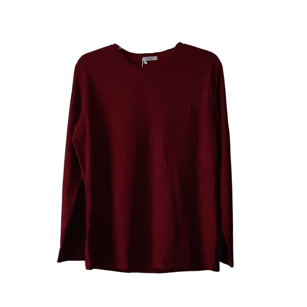 Men Coofandy Burgundy Long Sleeve Shirt- Size XL